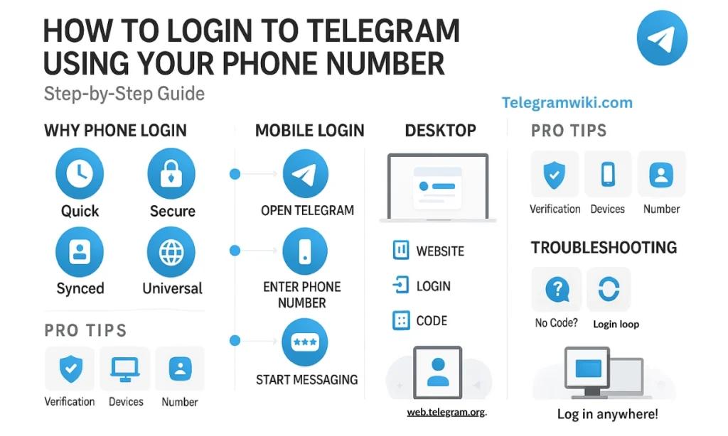 Step-by-step Guide : Telegram login With Phone number